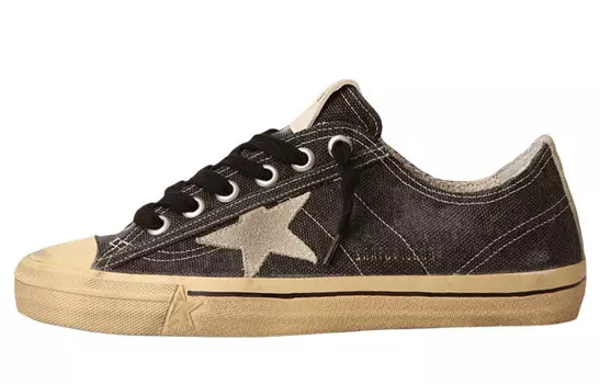 V-Star Canvas Shoes Men Low-Top Black Golden Goose