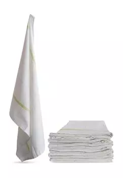 В упаковке 10 профессиональных кухонных полотенец Normani, зеленый