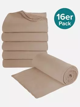 В упаковке 16 шт.: мягкое одеяло/покрывало/флисовое одеяло – очень мягкое и теплое – 130x170 см – розовое – около 440 г – популярно в ресторанах и отелях. Dream House, коричневый