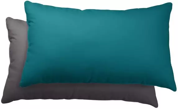В упаковке 2 чехла на подушку 40 x 80 см, однотонный, двусторонний, антрацит, бирюзовыйовое микроволокно One-Home