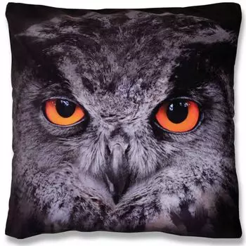 В упаковке 2 чехла на подушку с изображением совы размером примерно 40 х 40 см Bestlivings