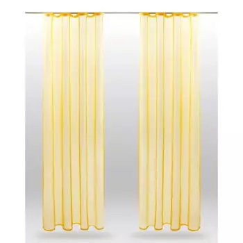 В упаковке 2 гардины, прозрачная универсальная лента Noella, размер: 140 х 175см (желтый) Bestlivings