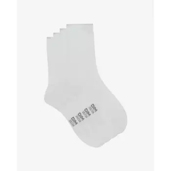 В упаковке 2 очень мягких коротких женских носка с плоскими швами Dim, белый