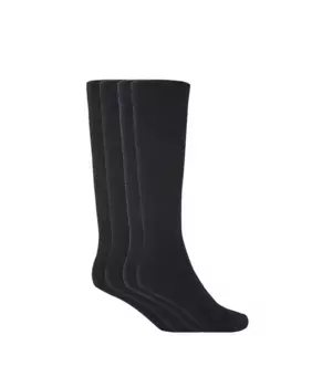 В упаковке 2 однотонных женских высоких носка из акрила Punto Blanco, черный