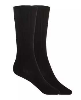 В упаковке 2 пары детских носков из хлопка в рубчик Punto Blanco, черный