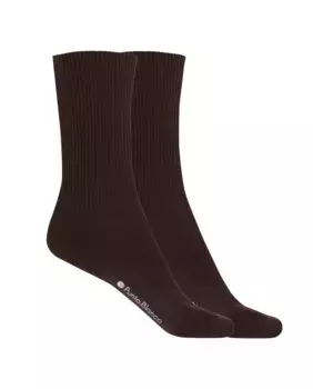 В упаковке 2 пары детских носков в рубчик Punto Blanco, темно-коричневый