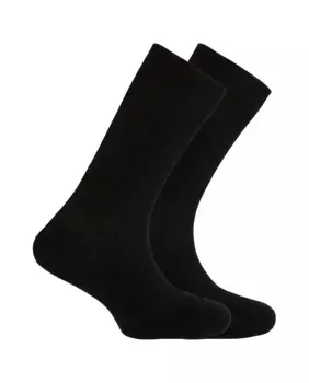 В упаковке 2 пары мужских носков из мерсеризованного хлопка черного цвета Punto Blanco