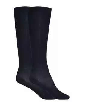 В упаковке 2 пары однотонных детских носков из хлопка Punto Blanco, темно-синий