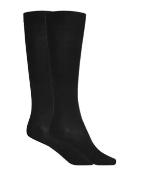 В упаковке 2 пары однотонных детских носков из хлопка Punto Blanco, черный