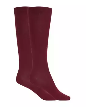 В упаковке 2 пары однотонных хлопковых носков Punto Blanco, цвет Granate