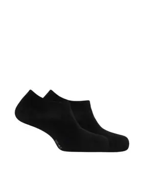 В упаковке 2 пары однотонных мужских носков из органического хлопка Punto Blanco, черный