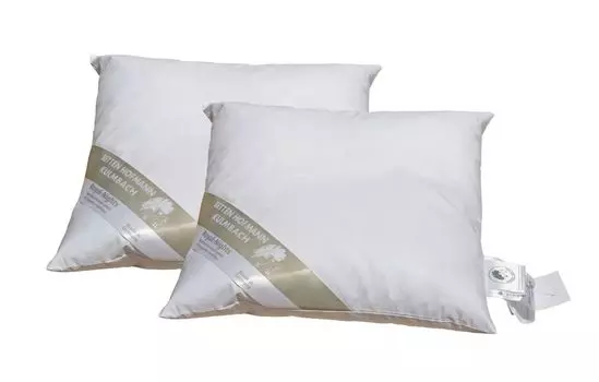 В упаковке 2 подушки Hofmanns 45х45 подушечки мягкие 30% пух 250 г Betten Hofmann