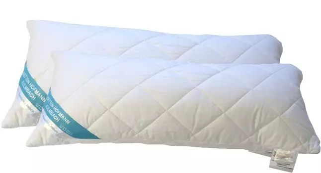 В упаковке 2 подушки из волокна Hofmanns, подушки для аллергиков, подушки для шеи 40х80 см на молнии Betten Hofmann