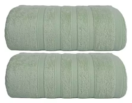 В упаковке 2 полотенца для сауны размером 100 х 200 см из 100% хлопка, комплект махровых полотенец 500 г/м - серый One-Home