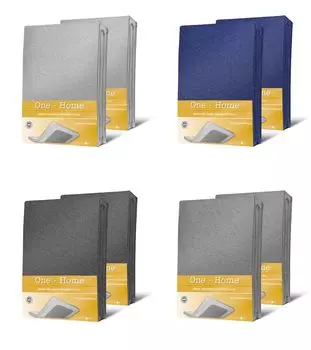 В упаковке 2 приталенные простыни из джерси в крапинку, простыня из меланжевого хлопка, цвет: антрацит, размер: 180 х 200 см - 200 х 200 см One-Home