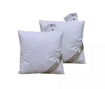 В упаковке 2 пуховые подушки, маленькие подушки, мягкие подушки, диванные подушки, декоративные подушки, 40х40, 220г Betten Hofmann