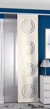 В упаковке 2 шт. Тележка для раздвижных шторных панелей, утяжелитель для раздвижных штор, песочно-кремовый, ВxШ 245x60 см, 165665 Astek, бежевый