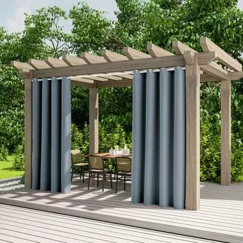 В упаковке 2 шт. уличная штора 132 x 274 см, непогода, ветрозащитная штора для сада, террасы, балкона, перголы, павильона, красная lapamax