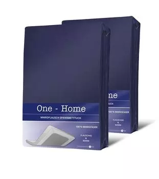 В упаковке 2 зимние простыни 90х200 см - 100х200 см, синий теплый флис One-Home