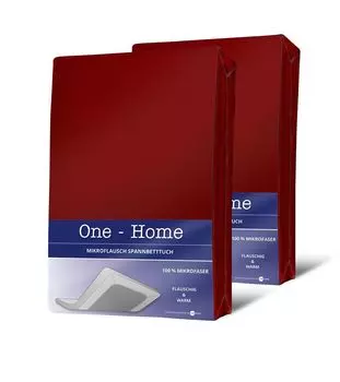 В упаковке 2 зимние простыни размером 140х200 см - бордовая флисовая простыня размером 160х200 см One-Home