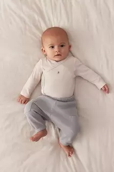 В упаковке 3 боди с запахом H&M, розовый