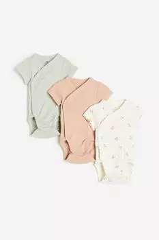 В упаковке 3 боди с запахом H&M
