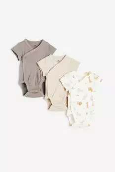 В упаковке 3 боди с запахом H&M