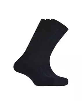 В упаковке 3 пары мужских носков из хлопка белого цвета Punto Blanco, темно-синий