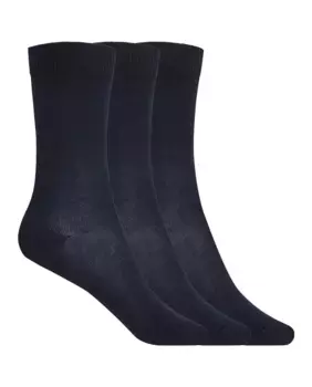 В упаковке 3 пары однотонных детских носков из хлопка Punto Blanco, темно-синий