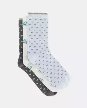 В упаковке 3 пары женских носков-сердечек Easy Wear, мультиколор