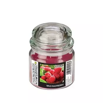 В упаковке 4 макси ароматические свечи в стакане, лесная малина, 90 мм х 120 мм, аромат Gala