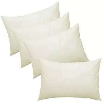 В упаковке 4 подушки с наполнителем, подушка с перьями 40x80, подушка для тикинга, подушка с наполнителем, внутренняя подушка Haus und Deko