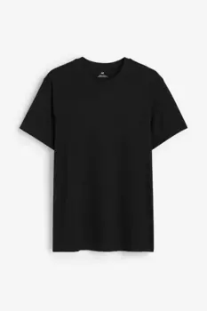 В упаковке 5 футболок стандартного кроя H&M, черный