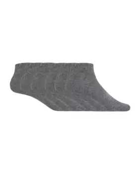 В упаковке 6 пар однотонных хлопковых женских носков Basix Punto Blanco, серый
