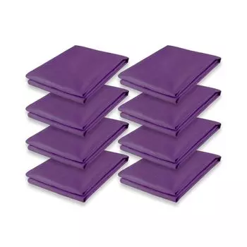 В упаковке восемь дорожных полотенец Largo 40х80, зеленые, 90% полиэстер, 10% нейлон, 200 г/м. CelinaTex