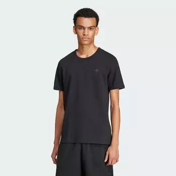 Вафельная футболка Trefoil Essentials Adidas, цвет Black