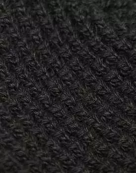 Вафельная шапка-бини унисекс темно-серого цвета Reclaimed Vintage