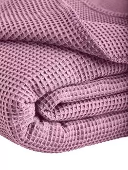 Вафельное одеяло летнее одеяло La Diva с декоративной каймой Kneer, розовый