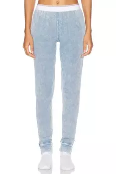 Вафельный Джоггеры Alexander Wang, цвет Washed Blue