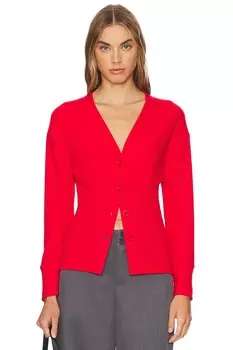 Вафельный кардиган noel Lna, красный