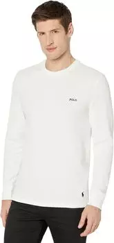 Вафельный свитер с длинными рукавами Polo Ralph Lauren, цвет Nevis Cruise Navy Logo/PP