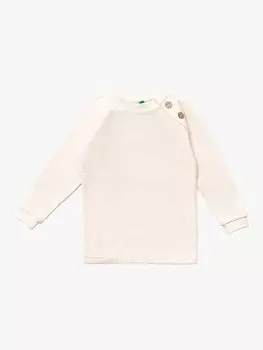 Вафельный топ из органического хлопка для малышей Little Green Radicals, крем