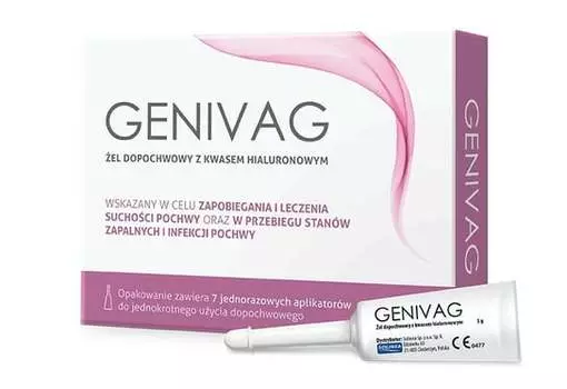 Вагинальный гель, 7 применений Genivag, Inna marka