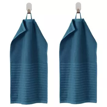 VÅGSJÖN ВОГШЁН Полотенце для гостей, синее, 30x50 см IKEA
