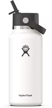 Вакуумная бутылка для воды Hydro Flask с широким горлышком, белый