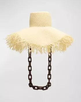Valentina Шляпа с большими полями из рафии Eugenia Kim, цвет Ivory