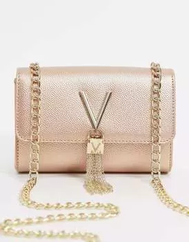 Valentino Bags Сумка через плечо Divina с кисточкой и кисточкой из розового золота