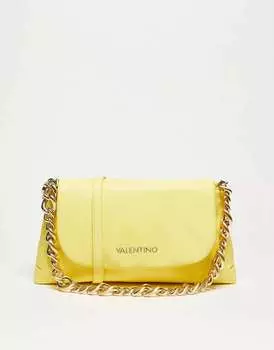 Valentino Bags Желтая складная сумка Friends с ремешком-цепочкой