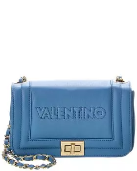 Valentino by Mario Valentino Beatriz Кожаная сумка через плечо с тиснением, синий