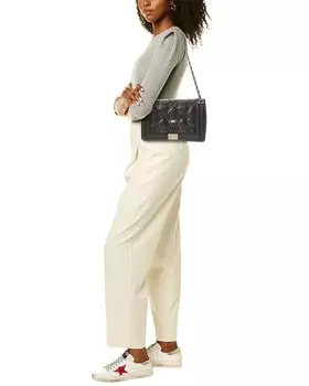 Valentino by Mario Valentino Кожаная сумка через плечо Alice Monogram, черный